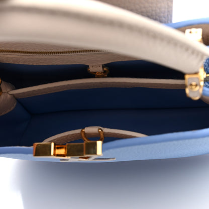 Louis Vuitton Taurillon Capucines BB Bleu de Provence Greige Doux 5 of 9