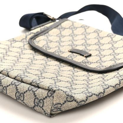 Gucci GG Plus Monogram Sellieria Calfskin Small Flap Messenger Bag Beige Blue 10 of 10