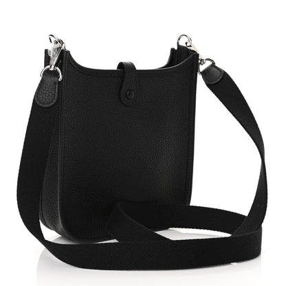 Hermes Taurillon Clemence Evelyne TPM Black 3 of 11