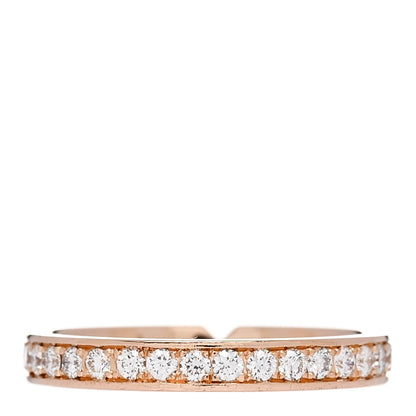 Hermes 18K Rose Gold Diamond PM Ever Kelly Wedding Band Ring 49 5 3 of 6