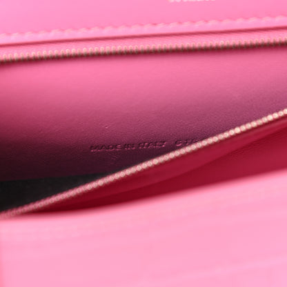Balenciaga Shiny Calfskin Crocodile Embossed Small Hourglass Sling Shoulder Bag Baby Pink 7 of 11