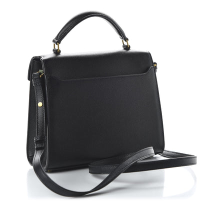 Saint Laurent Grain de Poudre Mini Classic Monogram Cassandra Top Handle Black Rouge Legion 3 of 9