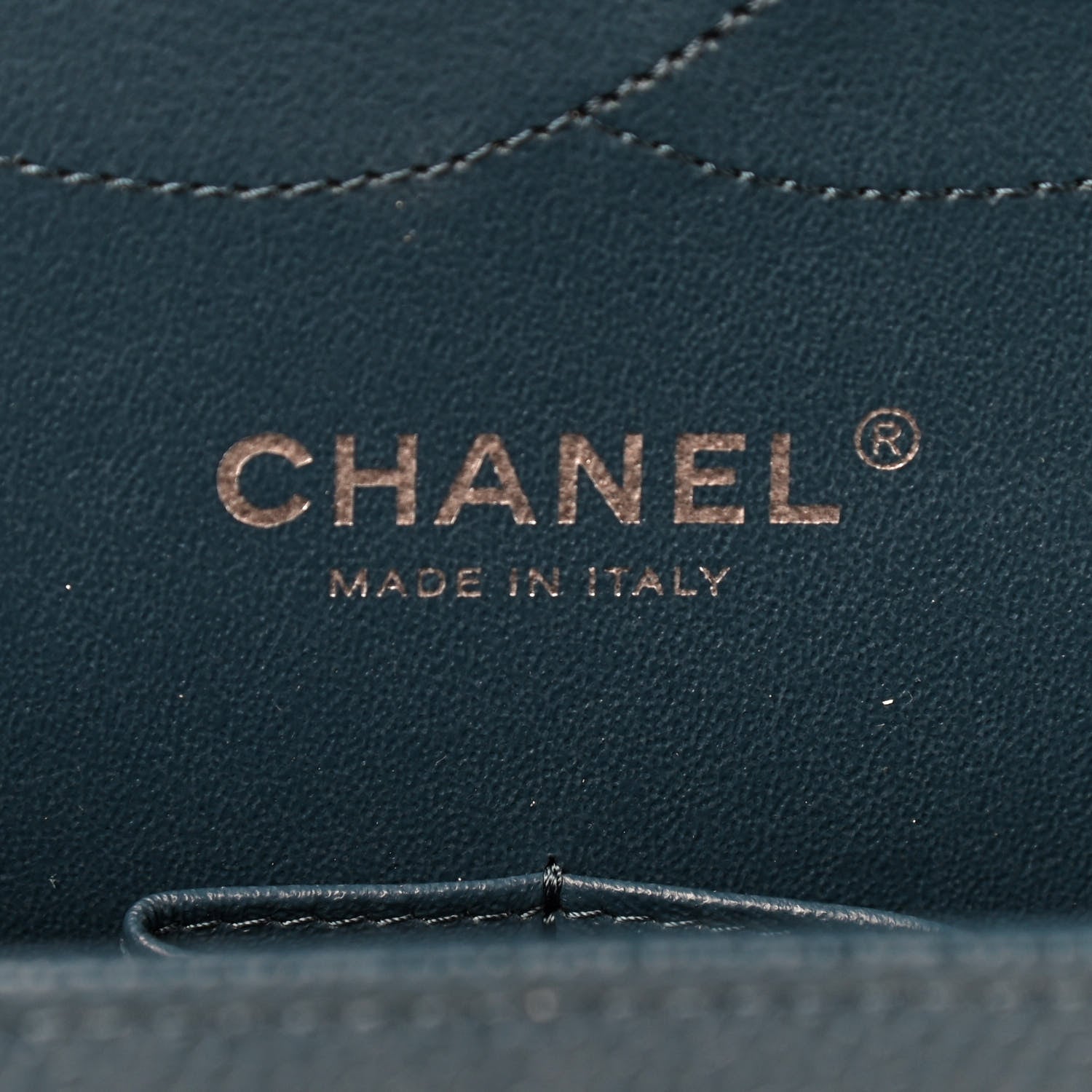 Chanel Caviar Chevron Quilted Jumbo Double Flap Blue 6 of 9