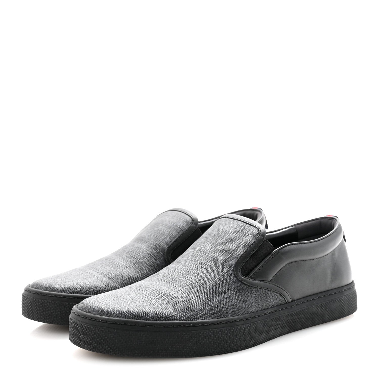Gucci GG Supreme Monogram Mens Slip On Sneaker 12 Black 4 of 10