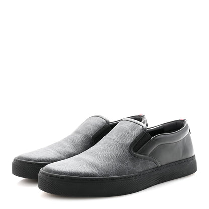 Gucci GG Supreme Monogram Mens Slip On Sneaker 12 Black 4 of 10