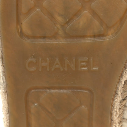 Chanel Lambskin CC Espadrilles 37 White 7 of 9