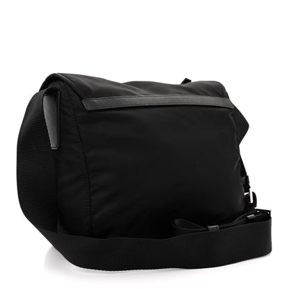 Prada Nylon Vela Double Snap Buckle Messenger Bag Black 3 of 10