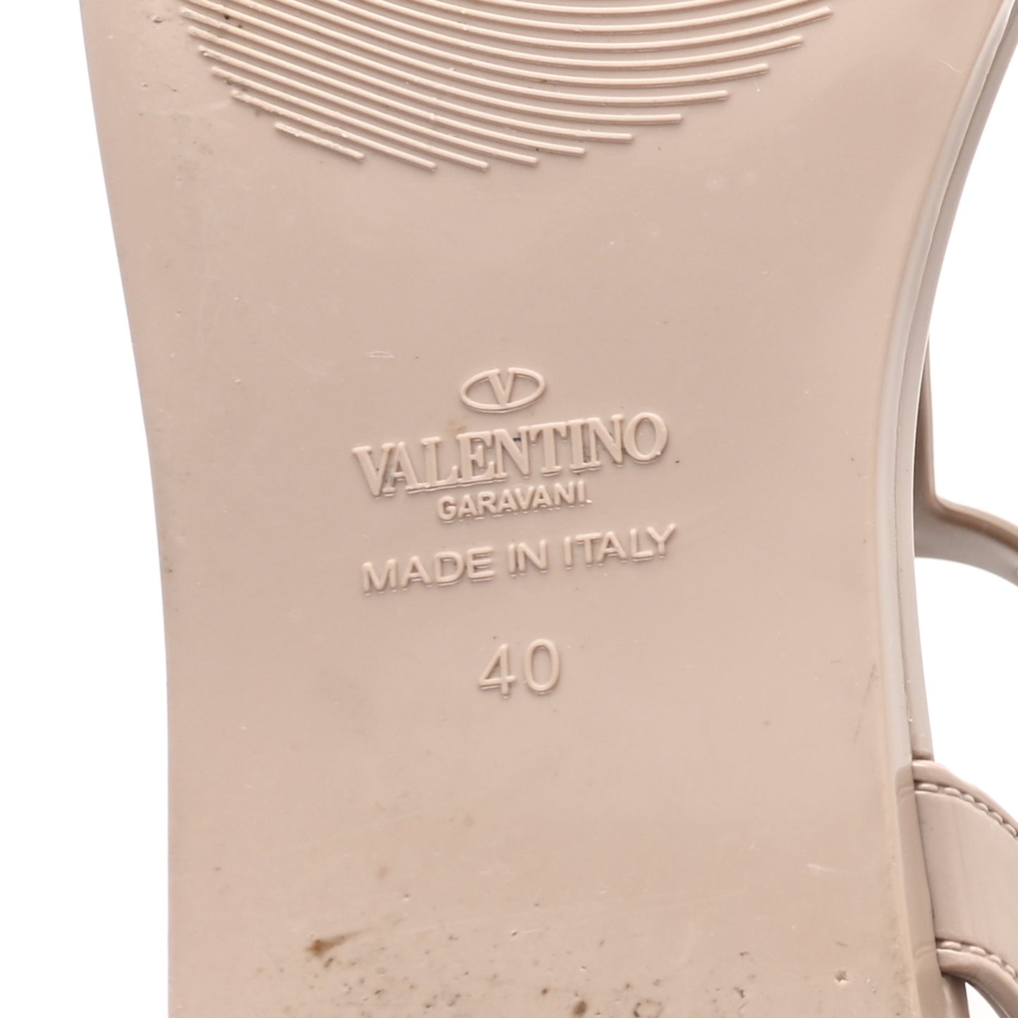 PVC Jelly Rockstud Caged Sandals 40 Poudre