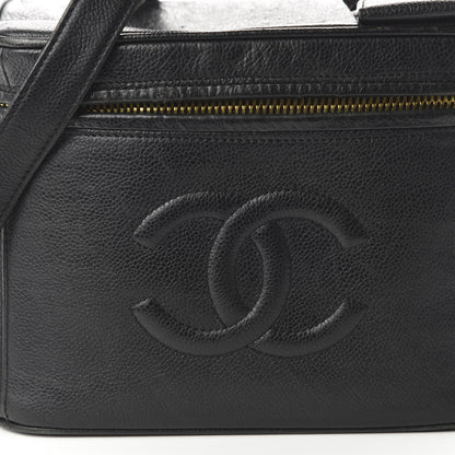 Chanel Caviar CC Vanity Train Case Black 9 of 10