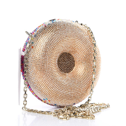 Judith Leiber Crystal Donut Minaudiere Clutch Gold 3 of 7