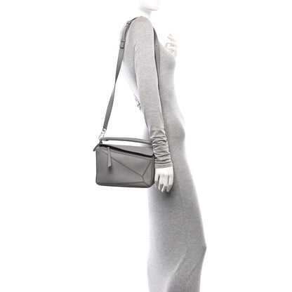 Loewe Calfskin Small Puzzle Bag Pearl Grey 2 of 10