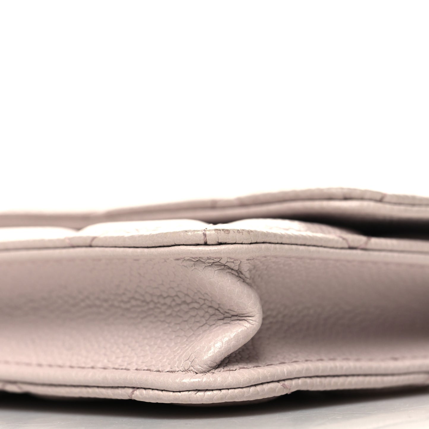 Caviar Quilted Miss Coco Clutch With Chain Light Purple