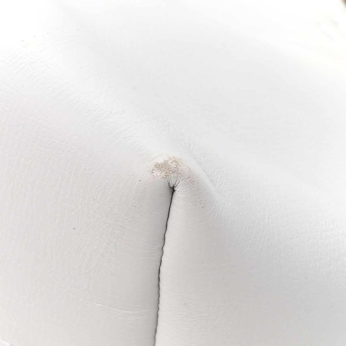 Calfskin Small Marcie Tote White