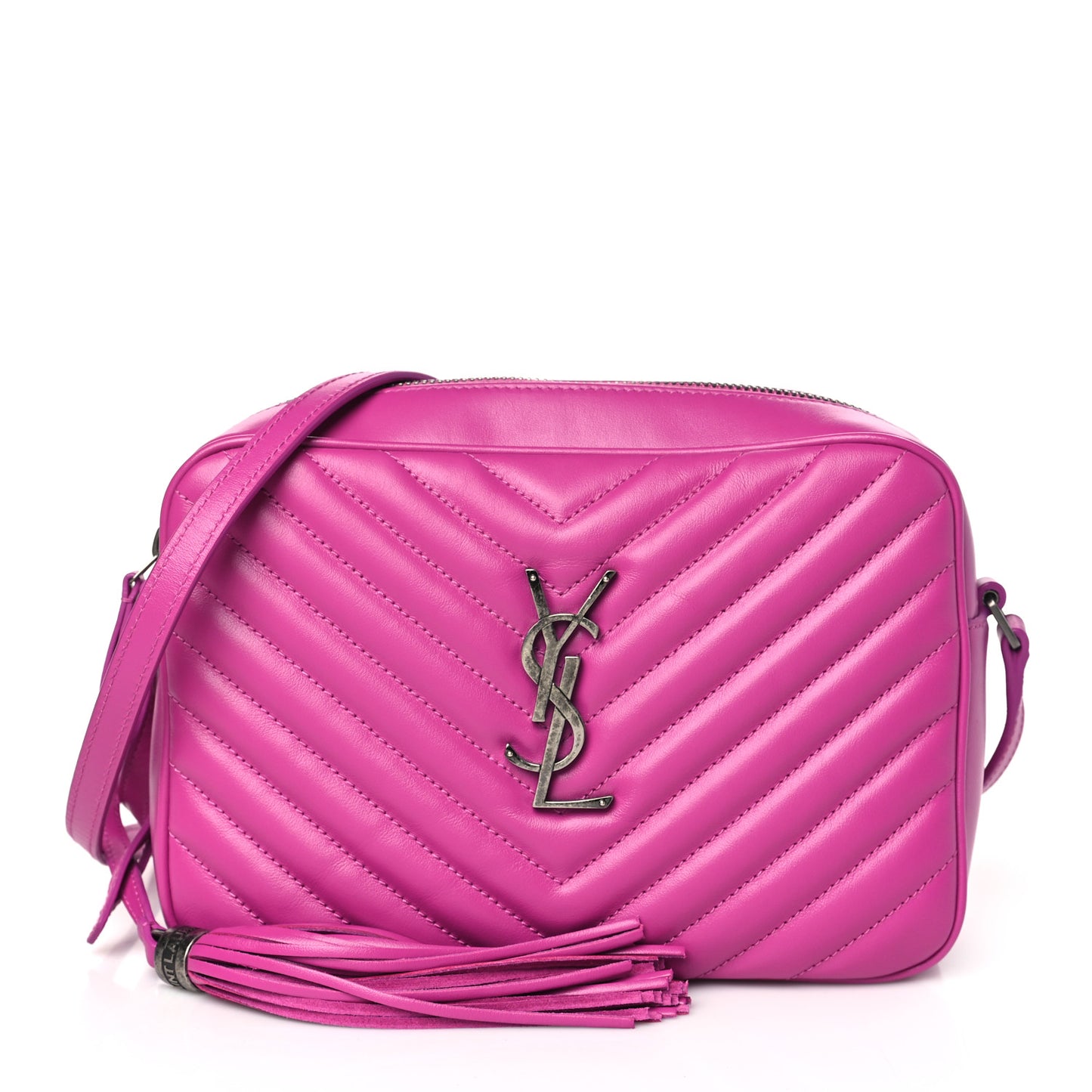 Calfskin Matelasse Monogram Lou Camera Bag Electric Fuchsia