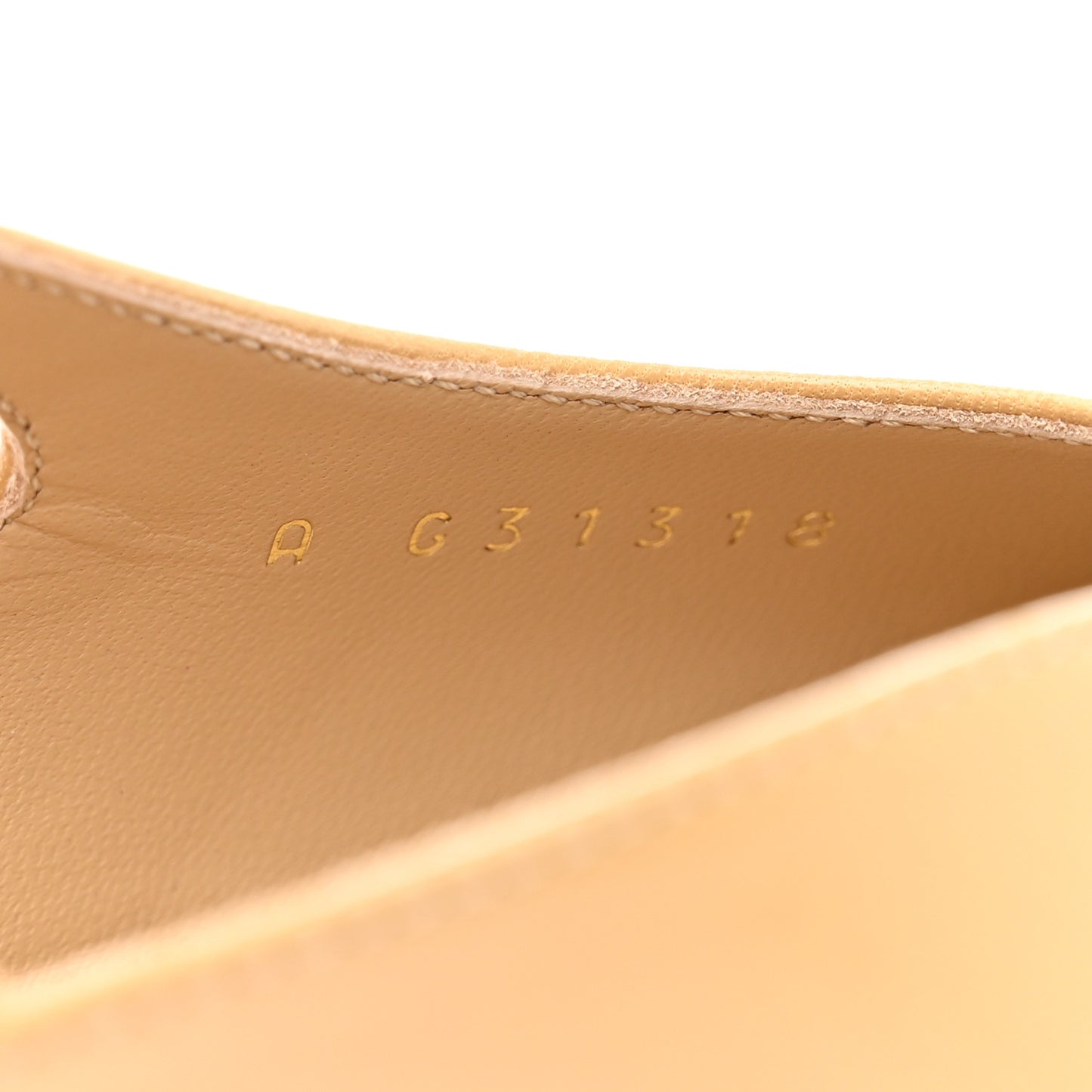 Goatskin Grosgrain Cap Toe CC Slingback Pumps 36 Beige Black