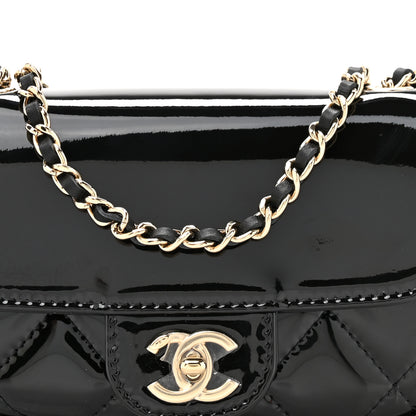 Chanel Patent Calfskin Quilted Mini Flap Black 9 of 11