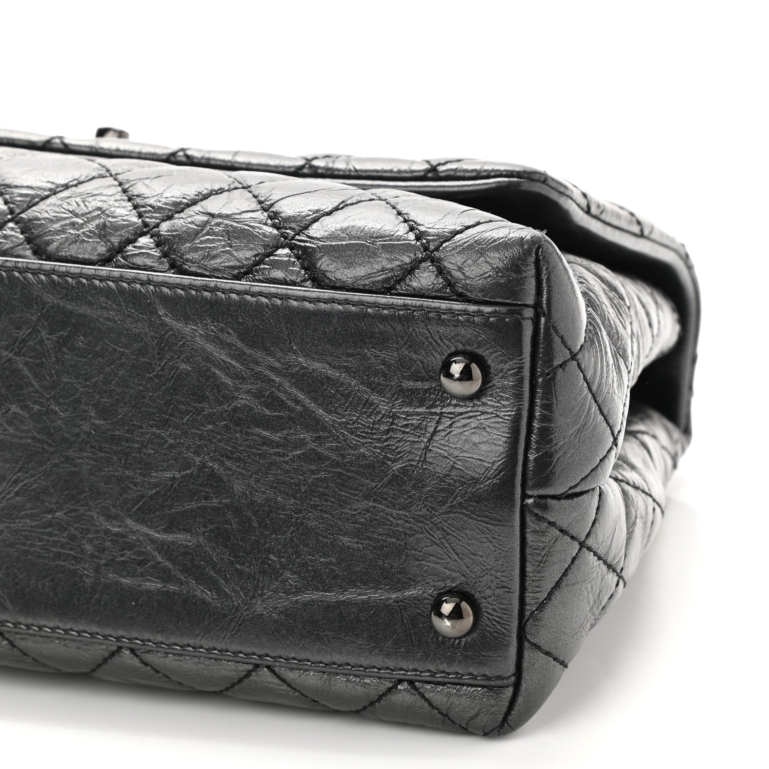 Chanel Aged Calfskin Quilted Small Coco Handle Flap So Black 10 of 11
