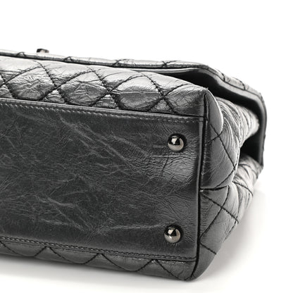 Chanel Aged Calfskin Quilted Small Coco Handle Flap So Black 10 of 11