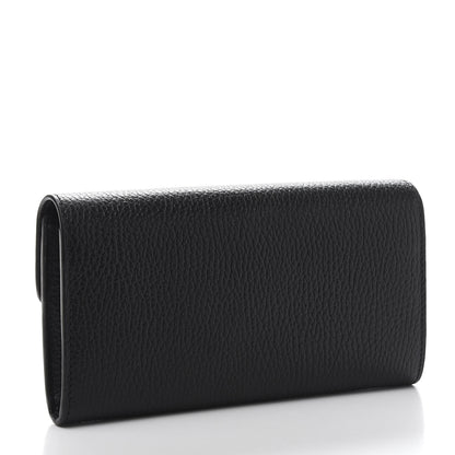 Gucci Pebbled Calfskin Icon Continental Wallet Black 3 of 10