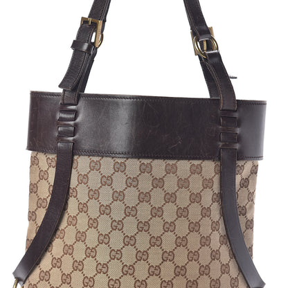 Gucci Monogram Calfskin Tote Dark Brown 13 of 18