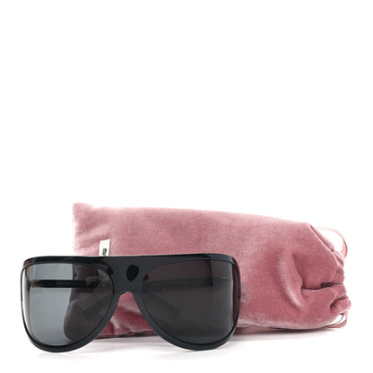 Miu Miu Acetate Shield Sunglasses SMU A01 Black 7 of 7