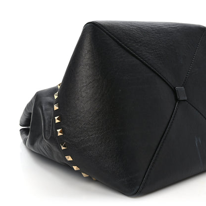 Valentino Garavani Calfskin Rockstud New Dome Bucket Tote Black 8 of 15
