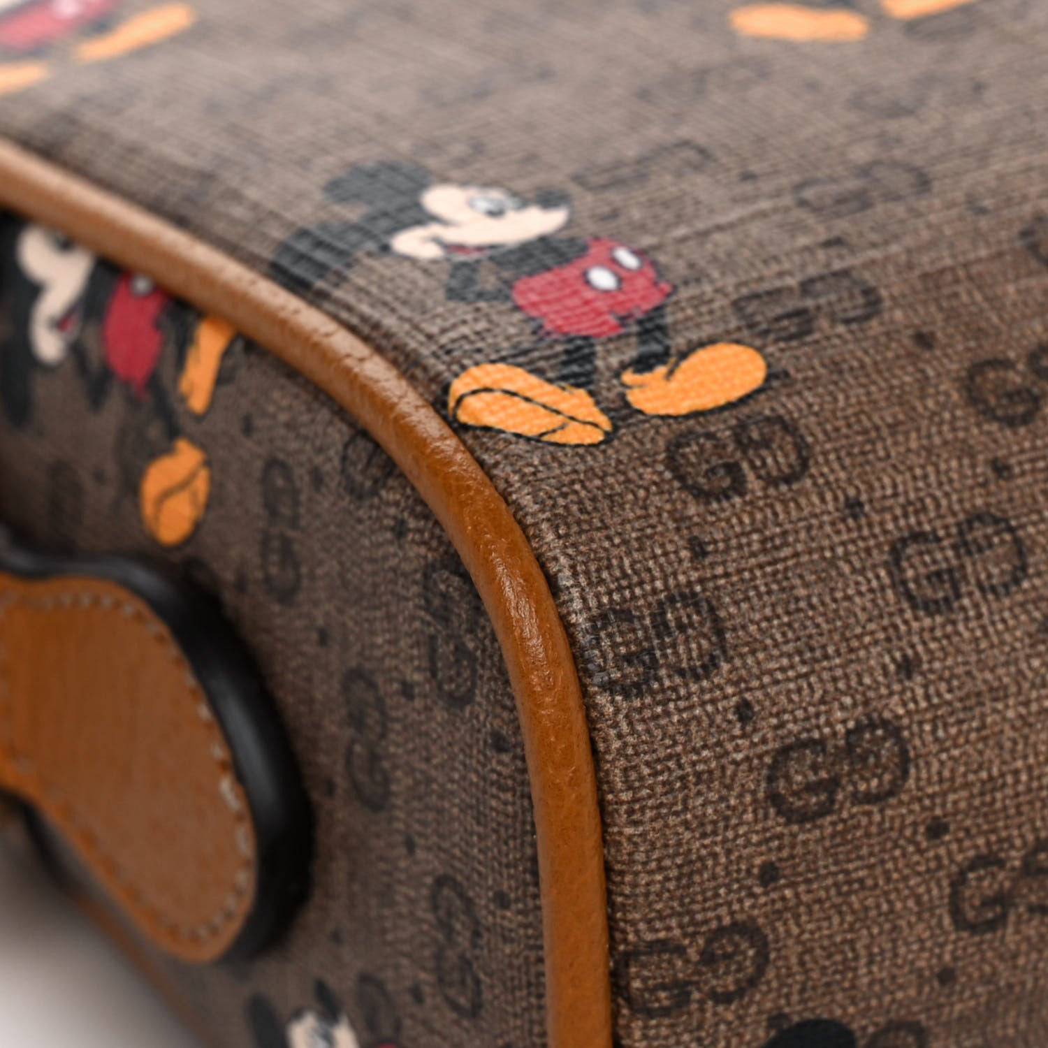 Gucci X DISNEY Mini Vintage GG Supreme Monogram Mickey Mouse Shoulder Bag Beige Vintage Sun Oil 8 of 12