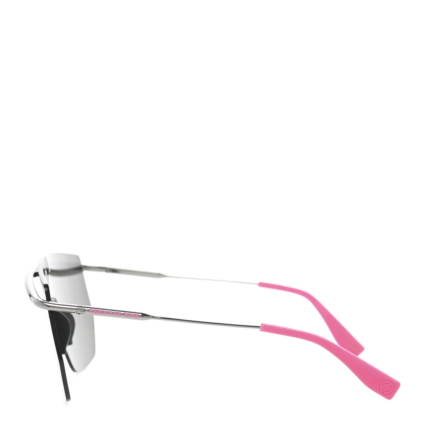Metal Oblique DiorMotion M1I Mask Sunglasses Grey Pink