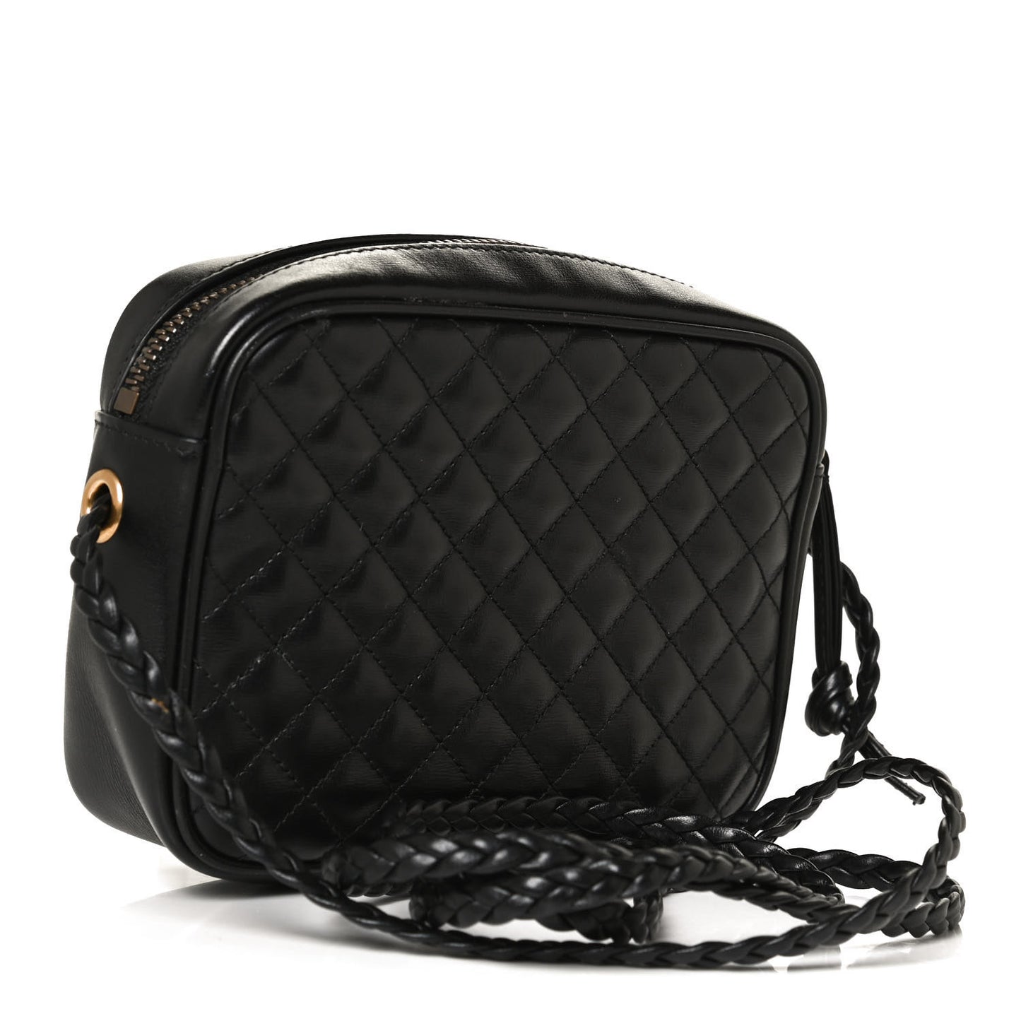 Calfskin Trapuntata Web Mini GG Shoulder Bag Black