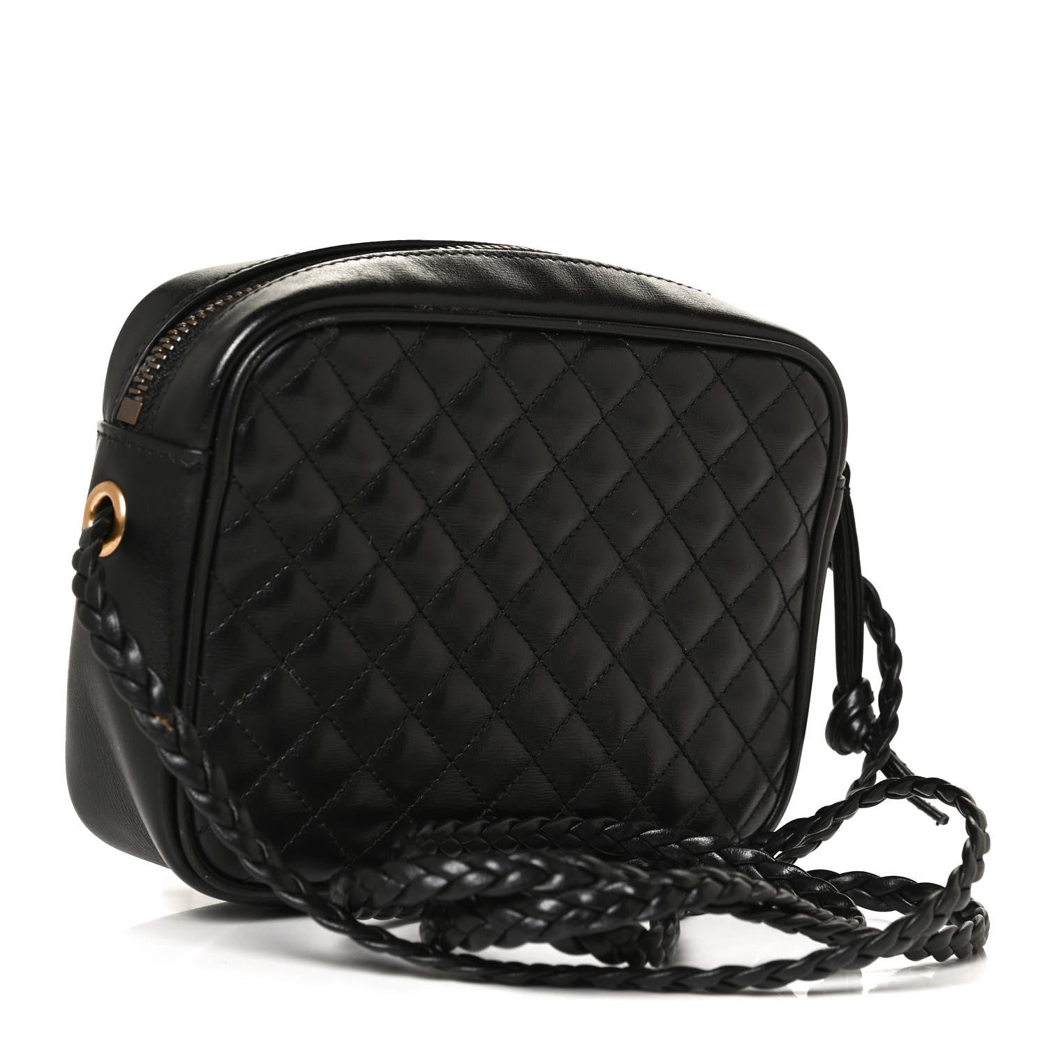 Gucci Calfskin Trapuntata Web Mini GG Shoulder Bag Black 3 of 12