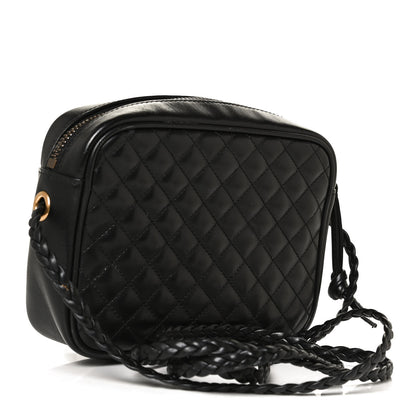 Gucci Calfskin Trapuntata Web Mini GG Shoulder Bag Black 3 of 12