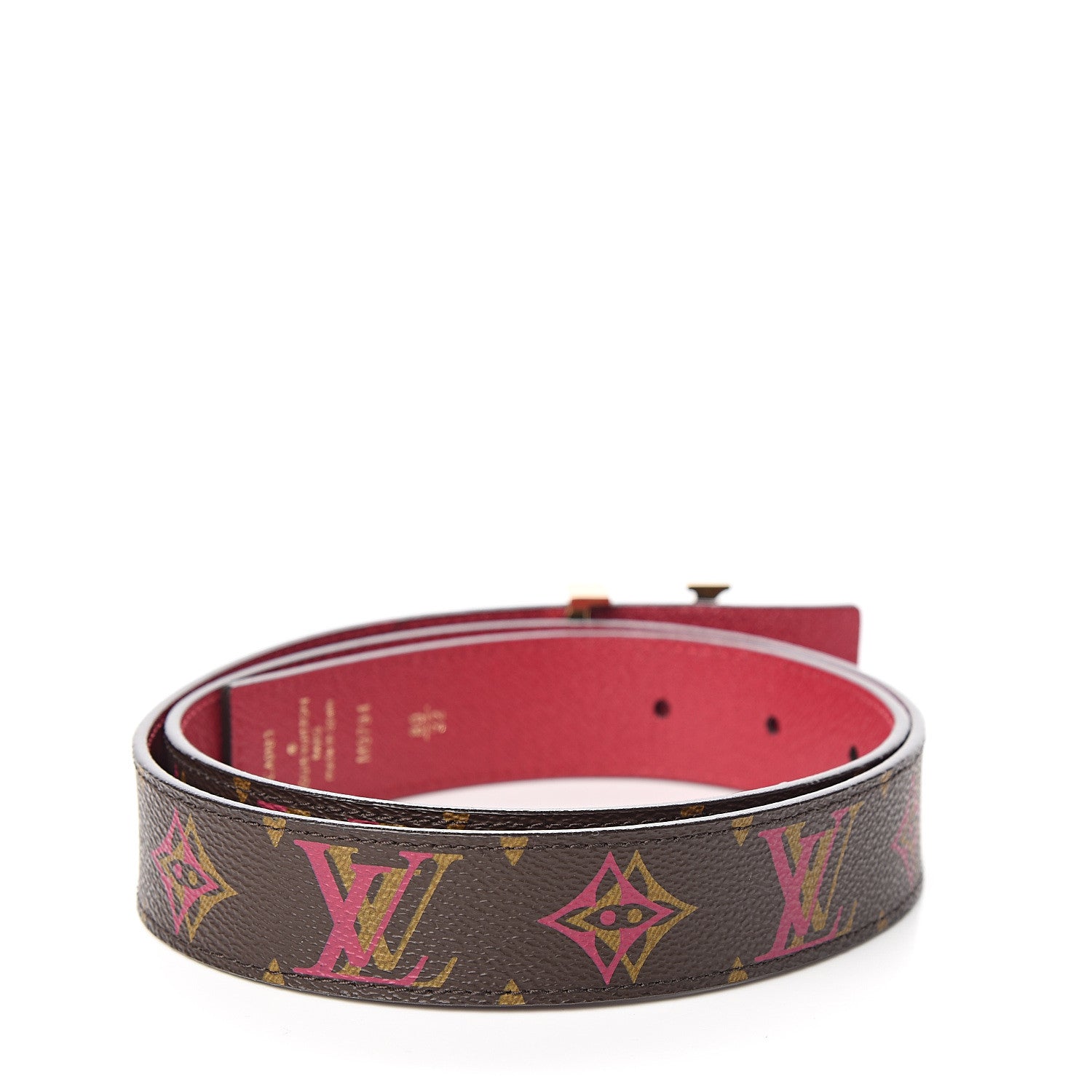 Louis Vuitton Monogram 30mm LV Initiales Reversible Belt 80 32 Fuchsia 2 of 6