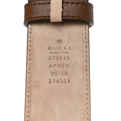 Gucci Calfskin Interlocking G 37mm Belt 75 30 Nut Brown 5 of 7