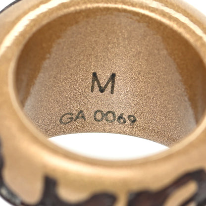 Louis Vuitton Lacquered Wood Leomonogram Ring 52 6 M Gold 4 of 4