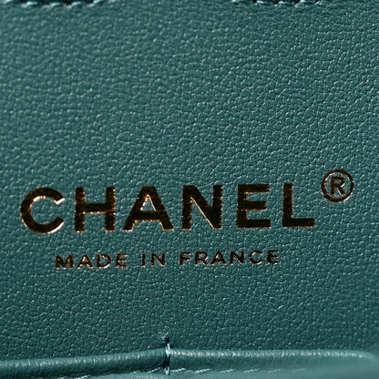 Chanel Caviar Quilted Medium Double Flap Green 6 of 11