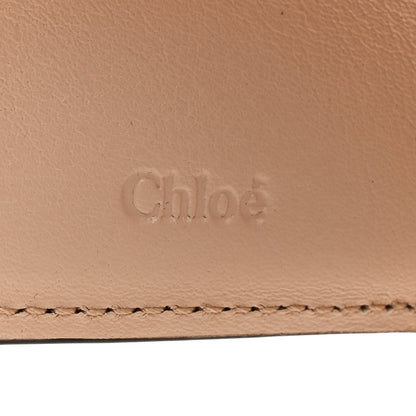 Chloe Calfskin Alphabet Mini Trifold Wallet Cement Pink 6 of 6