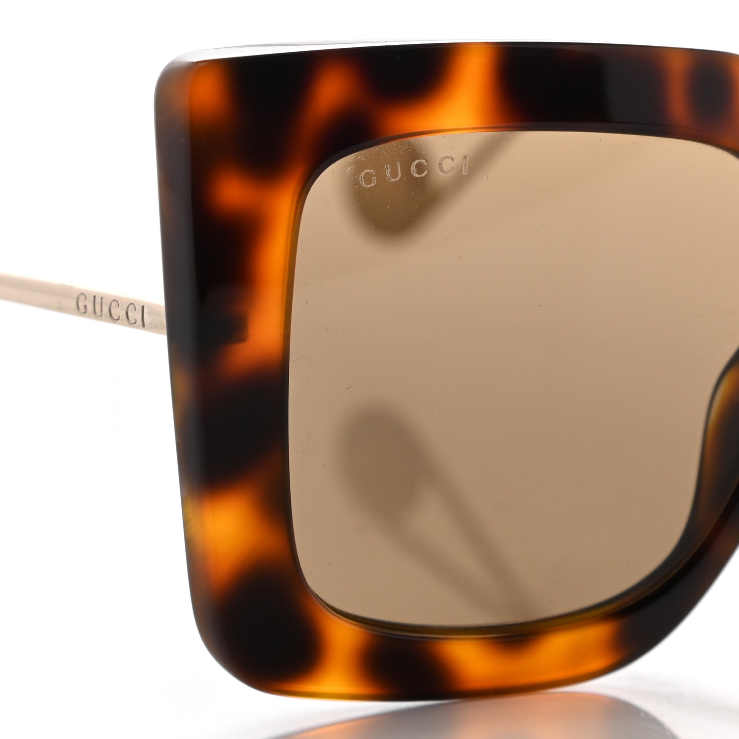 Gucci Acetate Oversize Square Frame GG0435S Sunglasses Havana 9 of 9