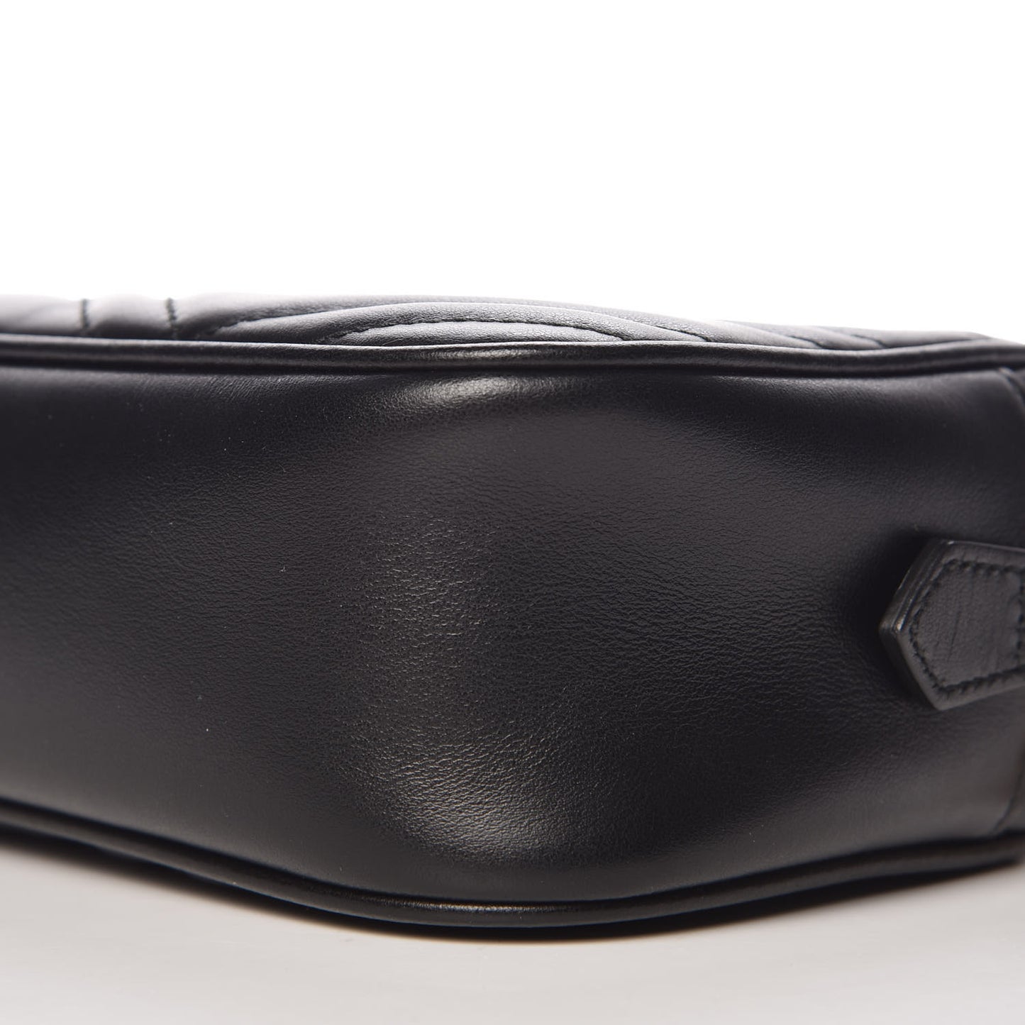 Calfskin Matelasse Small GG Marmont Chain Shoulder Bag Black