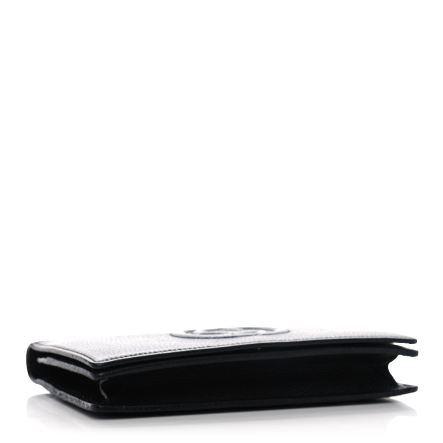 Gucci Pebbled Calfskin Soho Wallet on Chain Black 4 of 9