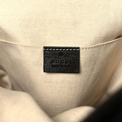 Gucci Velvet GG Monogram Textured Calfskin Web Small Double Buckle Backpack Blue Beige Black 6 of 11