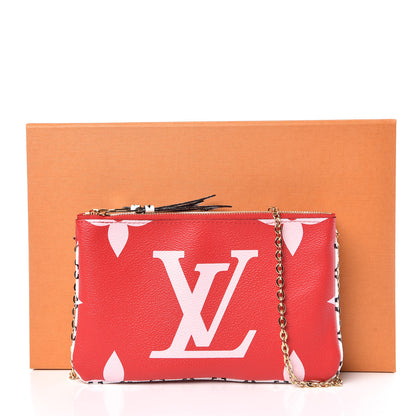 Louis Vuitton Monogram Giant Double Zip Pochette Rouge 8 of 8