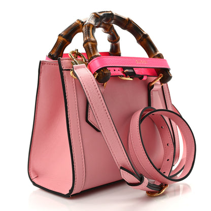 Gucci Wonka Grain Calfskin Mini Diana Tote Bag Wild Rose Fuxia Fluo 3 of 9