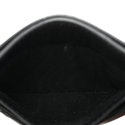 Saint Laurent Grain De Poudre Matelasse Chevron Monogram Credit Card Case Black 8 of 15