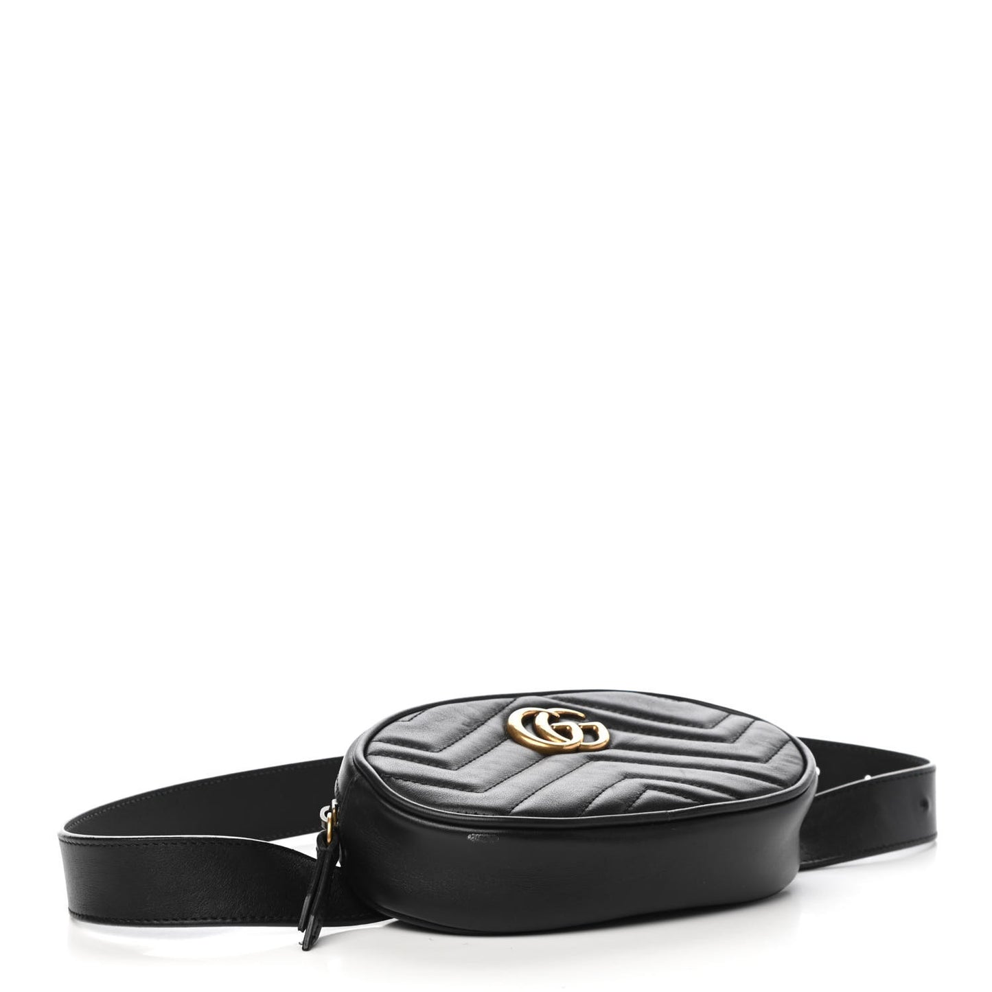 Calfskin Matelasse GG Marmont Belt Bag 85 34 Black