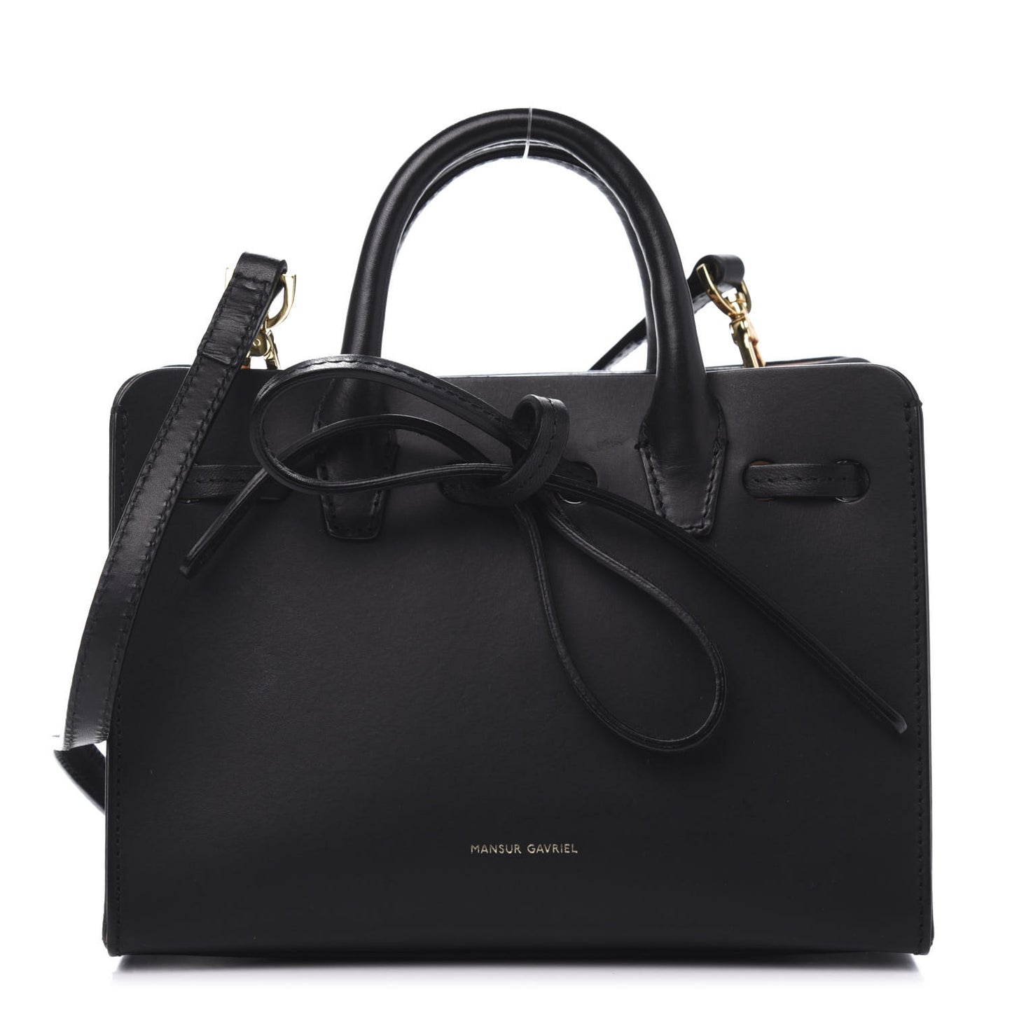Calfskin Mini Mini Sun Bag Black Rosa