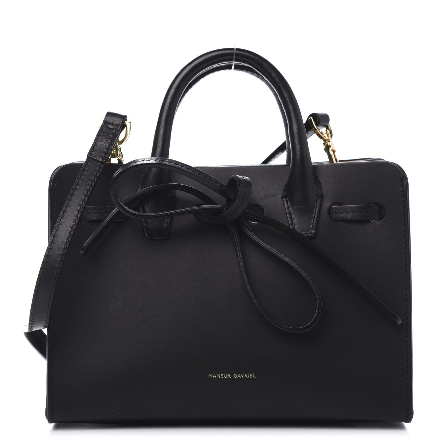 Mansur Gavriel Calfskin Mini Mini Sun Bag Black Rosa 1 of 8