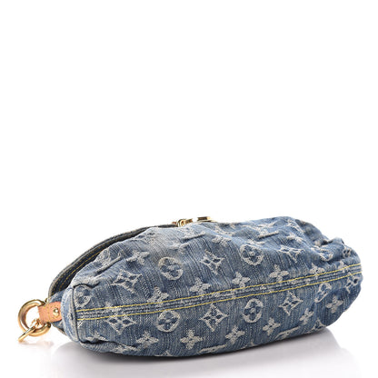 Louis Vuitton Monogram Denim Mini Pleaty Blue 4 of 15