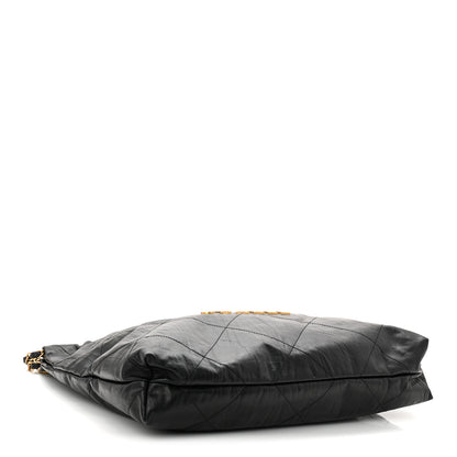 Chanel Crumpled Calfskin Quilted Chanel 22 Black 5 of 11