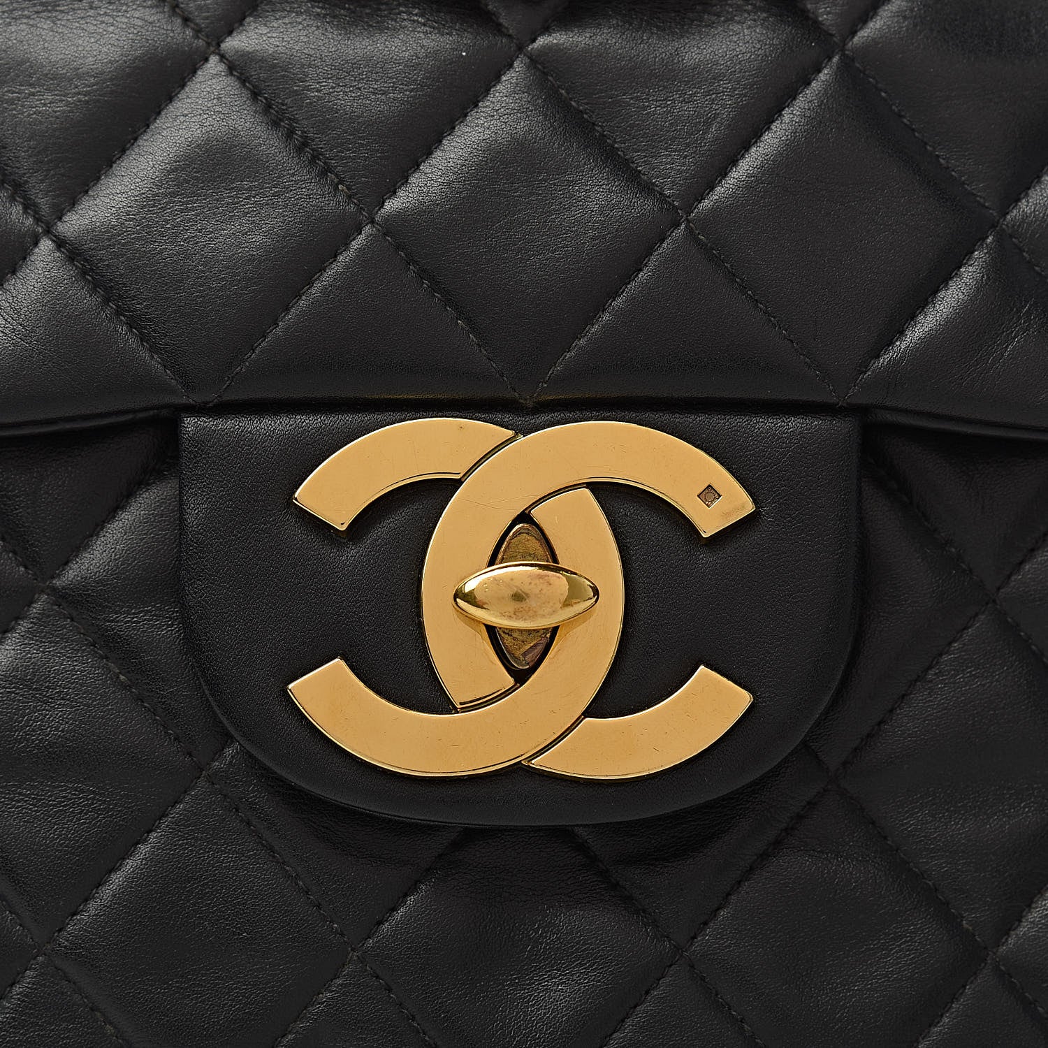 Chanel Lambskin Quilted XL Jumbo Single Flap Black 17 of 17