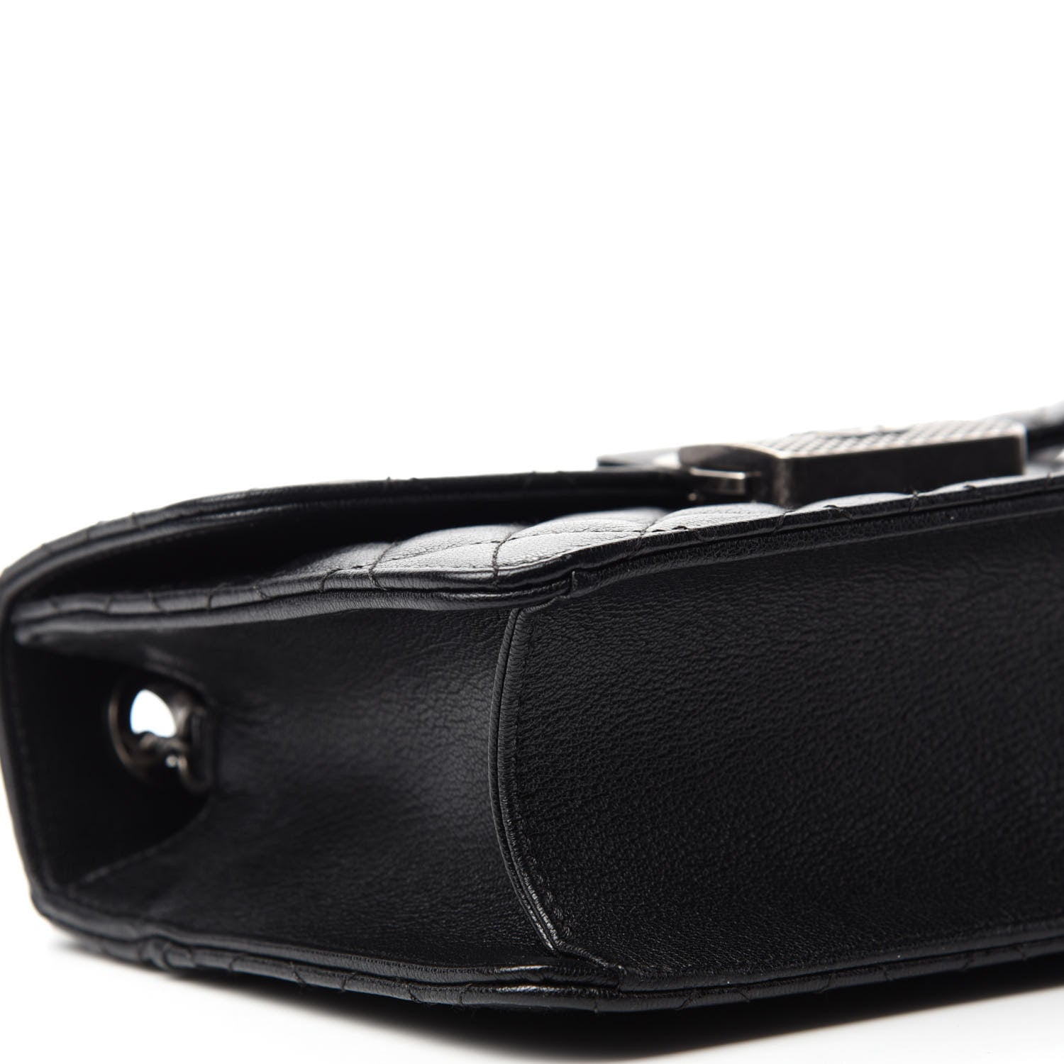 Chanel Goatskin Quilted Small CC University Top Handle Flap Black 6 of 11